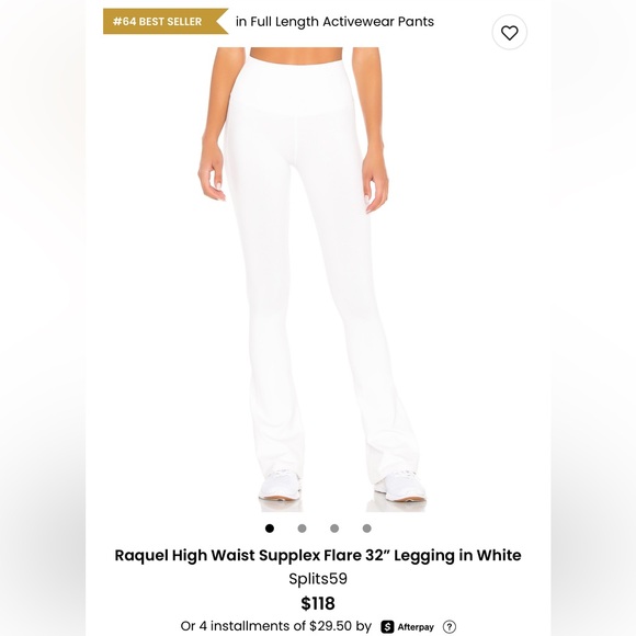 Splits59 White High Waist Flare Leggings - Picture 1 of 3